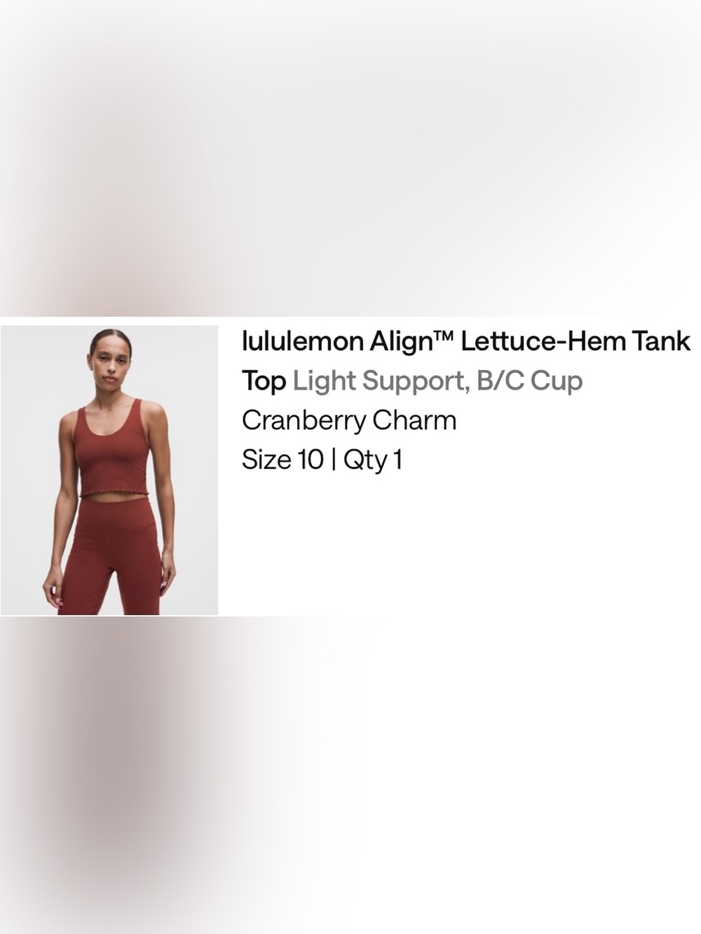 lululemon athletica Lettuce-Hem Tank Top - Cranberry Charm